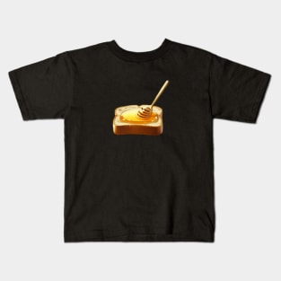 Honey Kawaii Yummy Coffee Vintage Beekeeper Bread Sandwich Toast Bee Kids T-Shirt
